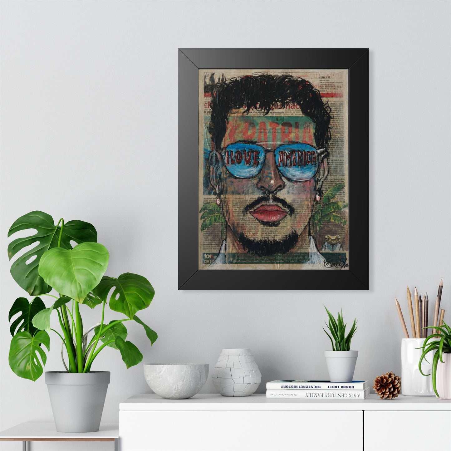 Bad Bunny “I Love America” Framed Poster