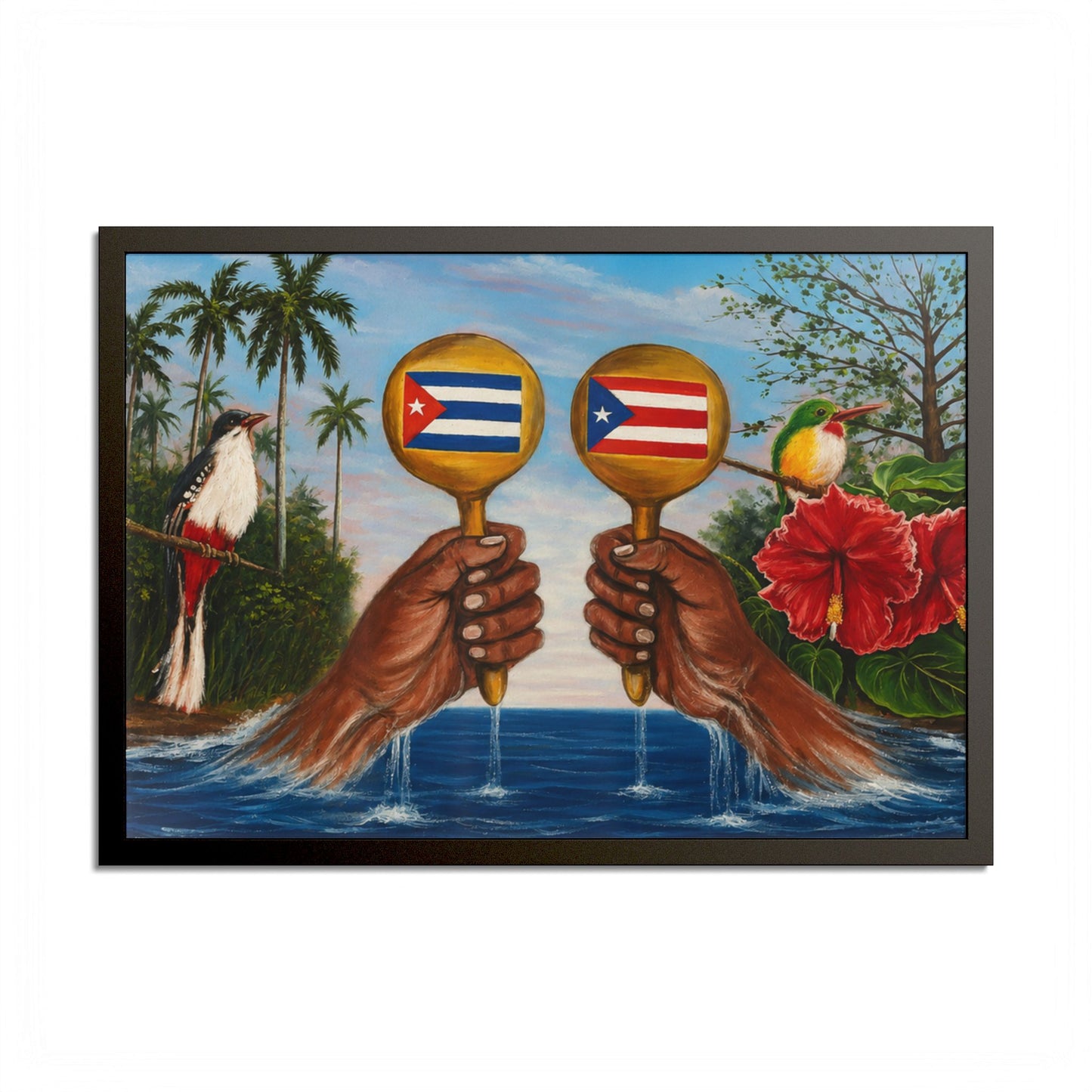 Hands with Cuban & Puerto Rican Maracas