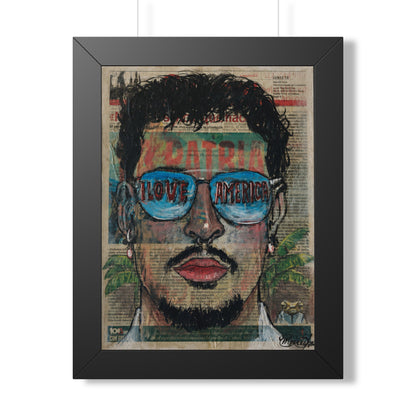 Bad Bunny “I Love America” Framed Poster