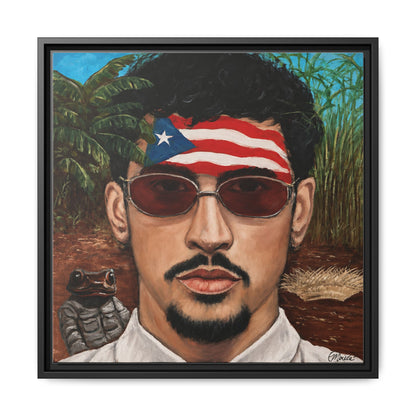 Bad Bunny with Puerto Rican Flag