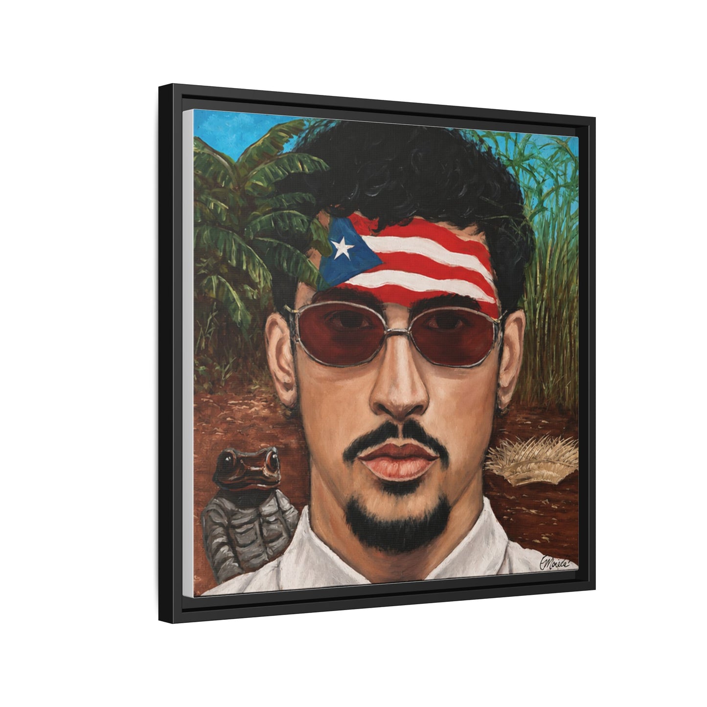 Bad Bunny with Puerto Rican Flag