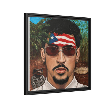 Bad Bunny with Puerto Rican Flag